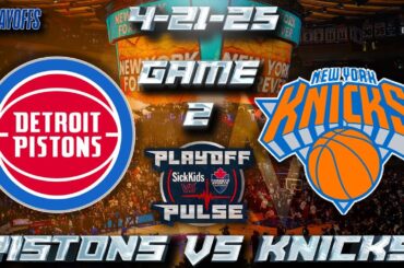 4-21-25 Detroit Pistons vs New York Knicks Game 2 Audio | NBA PLAYOFFS LIVE Stream Cast & Chat