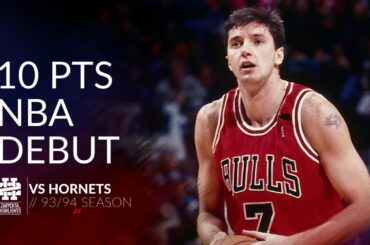 Toni Kukoc 10 pts NBA Debut vs Hornets 93/94 season