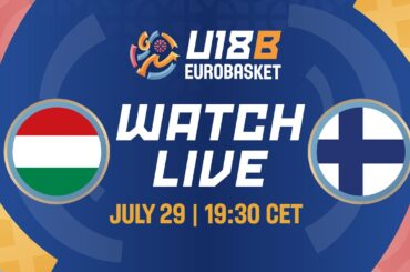 Group Phase | Hungary v Finland | Full Basketball Game | FIBA U18 EuroBasket 2025 - Division B