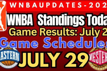 WNBA STANDINGS TODAY| July 28,2025 | NBA SCHEDULES #wnbaupdates #wnba2025 #schedule #wnba #standing