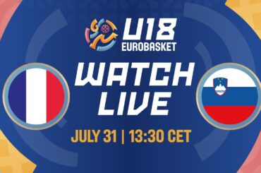 LIVE - France v Slovenia | FIBA U18 EuroBasket 2025 | Quarter-Finals