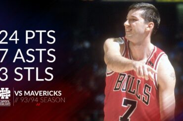 Toni Kukoc 24 pts 7 asts 3 stls vs Mavericks 93/94 season