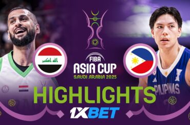Iraq 🇮🇶 vs Philippines 🇵🇭 | 1XBET Highlights | FIBA Asia Cup 2025