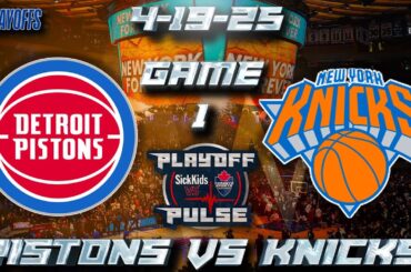 4-19-25 Detroit Pistons vs New York Knicks Game 1 Audio | NBA PLAYOFFS LIVE Gamecast & Chat
