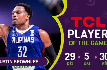 Justin Brownlee ( 29 ) | TCL Player Of The Game | KSA vs PHI | FIBA Asia Cup 2025