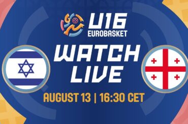 LIVE - Israel v Georgia | FIBA U16 EuroBasket 2025 | Class. Games 9-16