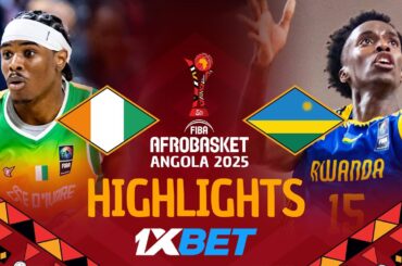 Côte d'Ivoire 🇨🇮 vs Rwanda 🇷🇼 | 1XBET Highlights | #AfroBasket 2025