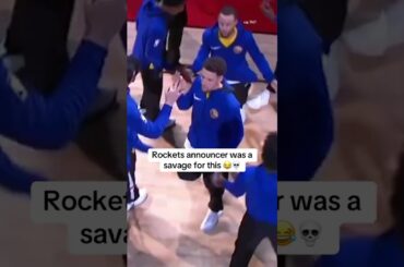 Announcer wasn’t thrilled about the Warriors 😂 #nba #shorts