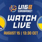 LIVE - Bosnia and Herzegovina v Ukraine | FIBA U16 EuroBasket 2025 Division B | Class. Games 5-8