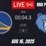 NBA LIVE! Golden State Warriors vs Memphis Grizzlies | August 16, 2025 | NBA Pre Season | NBA 2K25