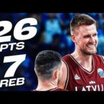 Kristaps Porzingis Drops 26 vs Estonia | FIBA EuroBasket 2025 | August 29, 2025
