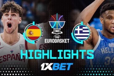 Spain 🇪🇸 vs Greece 🇬🇷 | 1XBET Highlights | FIBA EuroBasket 2025
