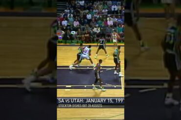 John Stockton 28 Assists 1991 Utah Jazz vs San Antonio Spurs