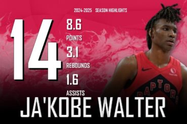 Ja'Kobe Walter || 2024-2025 Toronto Raptors Highlights