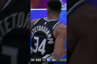 Giannis Antetokounmpo POSTERIZES the Defender with a Monster Slam!#basketball #nba