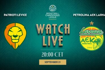 Qualification Rounds |  Patrioti Levice v Petrolina AEK Larnaca | Full Basketball Game | BCL 2025-26