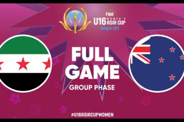 Group Phase | Syria v New Zealand | Full Basketball Game | FIBA U16 Women's Asia Cup 2025 - Div. A