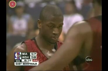 D-Wade 42pts！Throwback NBA Playoffs ECSF 2005.5.14 Miami Heat at Washington Wizards G4