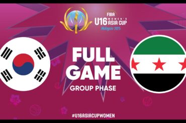 Class. 7-8 | Korea v Syria | Full Basketball Game | FIBA U16 Women's Asia Cup 2025 - Division A