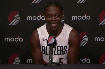 Jrue Holiday Speaks at Trail Blazers 2025 Media Day!