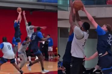 Cooper Flagg shows INSANE skills at Mavs practice vs Anthony Davis 🤯