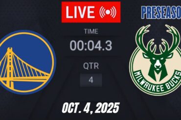 NBA LIVE! Golden State Warriors vs Milwaukee Bucks | October 4, 2025  Warriors vs Bucks 2K Preseason