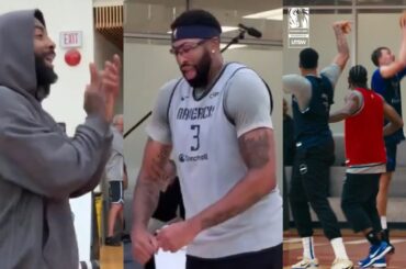 Anthony Davis crazy plays had Kyrie hyped and connects with Cooper Flagg at training camp