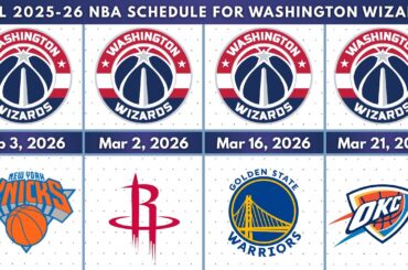 Washington Wizards | Full 2025 26 NBA Schedule