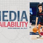 Media Availability: Head Coach Brian Keefe, Will Riley and Justin Champagnie | 10.4.25