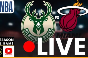 LIVE: Milwaukee Bucks x Miami Heat NBA REAL-TIME | Preseason