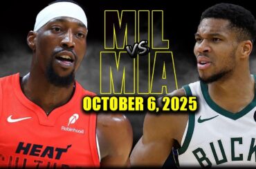 Miami Heat vs Milwaukee Bucks Full Game Highlights - October 6, 2025 | NBA Preseason