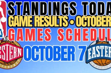 NBA STANDING | OCTOBER 06, 2025 | SCHEDULE October 7 | #nba #nbaupdates #nbastandings  #nba2025