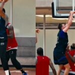 Cooper Flagg TEAMS UP with Anthony Davis at Mavs scrimmage 🔥