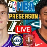 LIVE: UTAH JAZZ vs HOUSTON ROCKETS | NBA PRESEASON | PLAY BY PLAY | SCOREBOARD