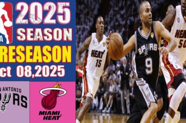 San Antonio Spurs vs Miami Heat Full Game 1st-Qtr | Oct 08,2025 | NBA Season 2025 Today