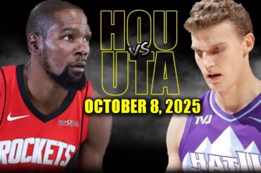 Houston Rockets vs Utah Jazz Full Game Highlights - October 8, 2025 | NBA Preseason