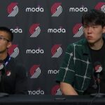 Yang Hansen Postgame Availability at Warriors | October 08, 2025