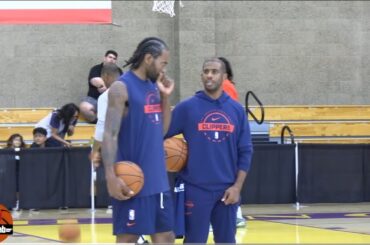 Kawhi Leonard & Chris Paul Laughing & Joking At Clippers Practice. HoopJab NBA