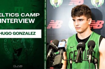 Hugo Gonzalez: Celtics teammates 'try' to speak Spanish | Practice Interview