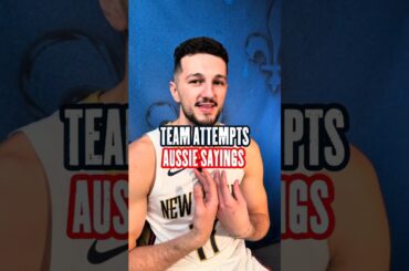 Pelicans players attempt 🦘 Aussie sayings #nba #shorts