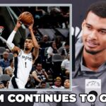 Victor Wembanyama on Team's Hard Fought Overtime Win