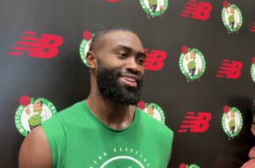 Jaylen Brown on Becoming the Celtics OLD HEAD: "That Hurts" | Practice Interview