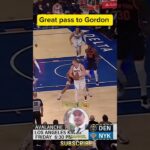 Great pass to Gordon