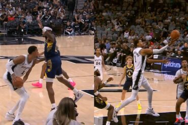 Victor Wembanyama step-through move from near 3-point line is just unfair 😭