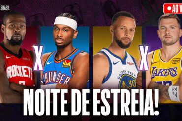 🔴 WARRIORS x LAKERS e ROCKETS x THUNDER abrem a temporada 2025-26 - A NBA VOLTOU!