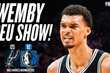 🇫🇷  WEMBANYAMA faz 40 PONTOS e lidera os SPURS contra os MAVS! - Melhores Momentos