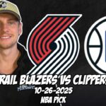 Los Angeles Clippers vs Portland Trail Blazers 10/26/25 NBA Free Picks & Prediction | NBA Betting