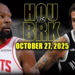 Houston Rockets vs Brooklyn Nets Full Game Highlights - October 27, 2025 | NBA Season