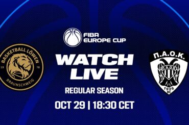 Basketball Lowen Braunschweig v PAOK BC | Full Basketball Game | FIBA Europe Cup 2025-26
