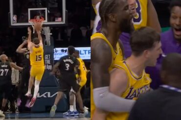 Austin Reaves INSANE game winner buzzer beater vs Timberwolves